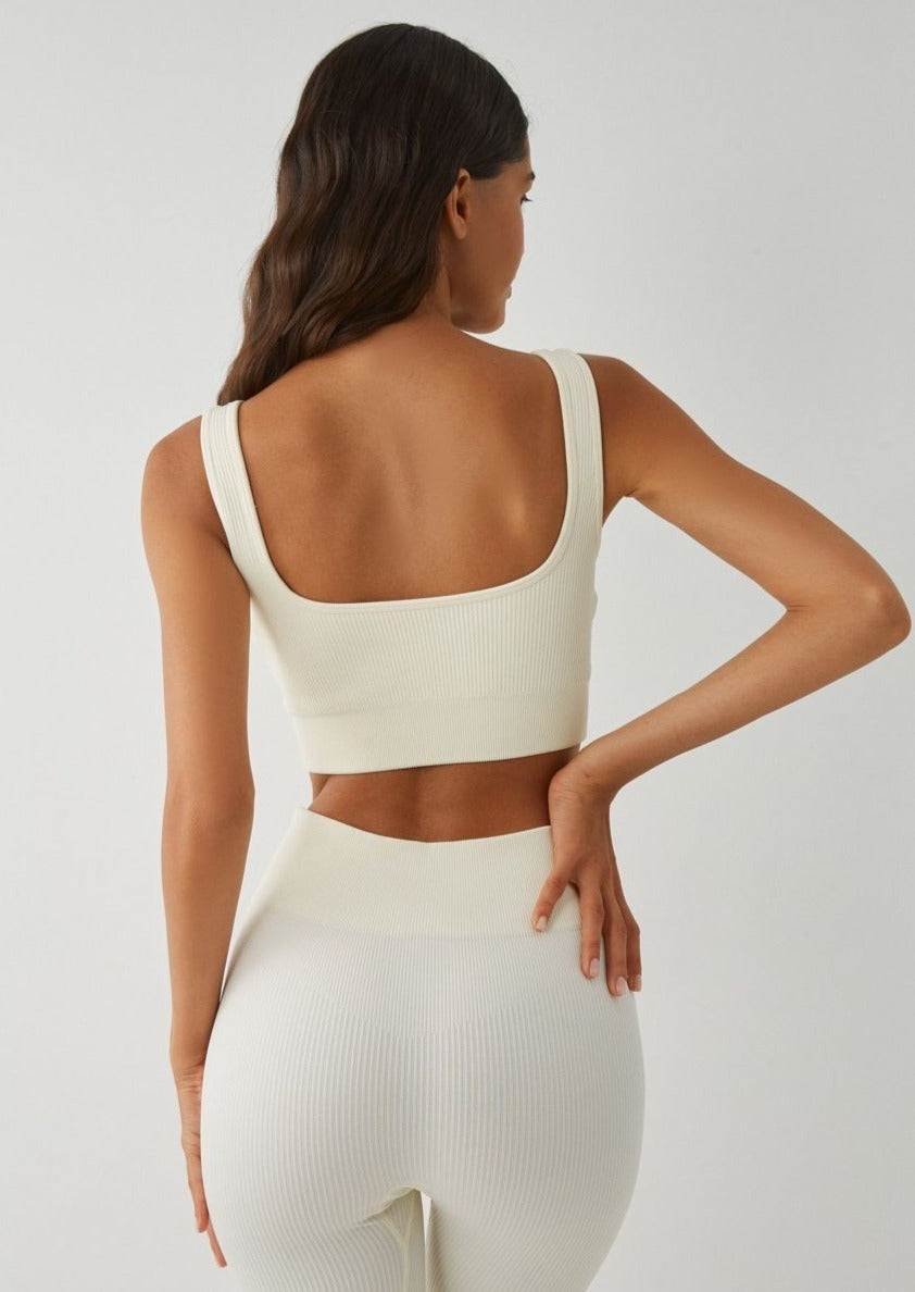 Ensemble Long - FitBasic - Blanc - Vente Finale Marie Louise Paris
