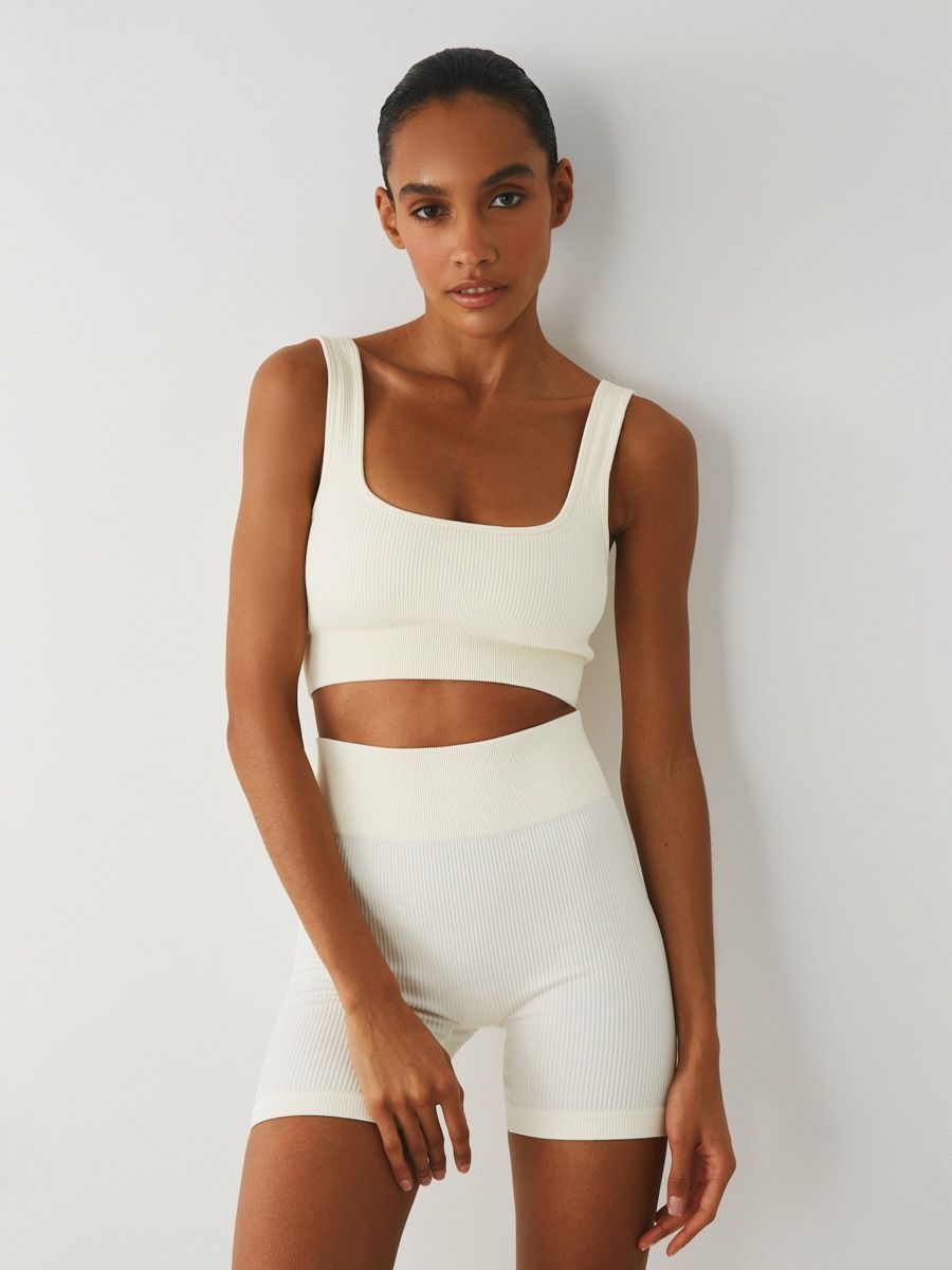 Ensemble Biker - FitBasic - Blanc - Vente Finale Marie Louise Paris
