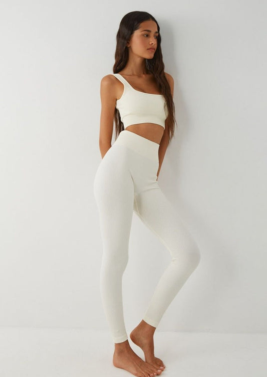 Ensemble Long - FitBasic - Blanc - Vente Finale Marie Louise Paris