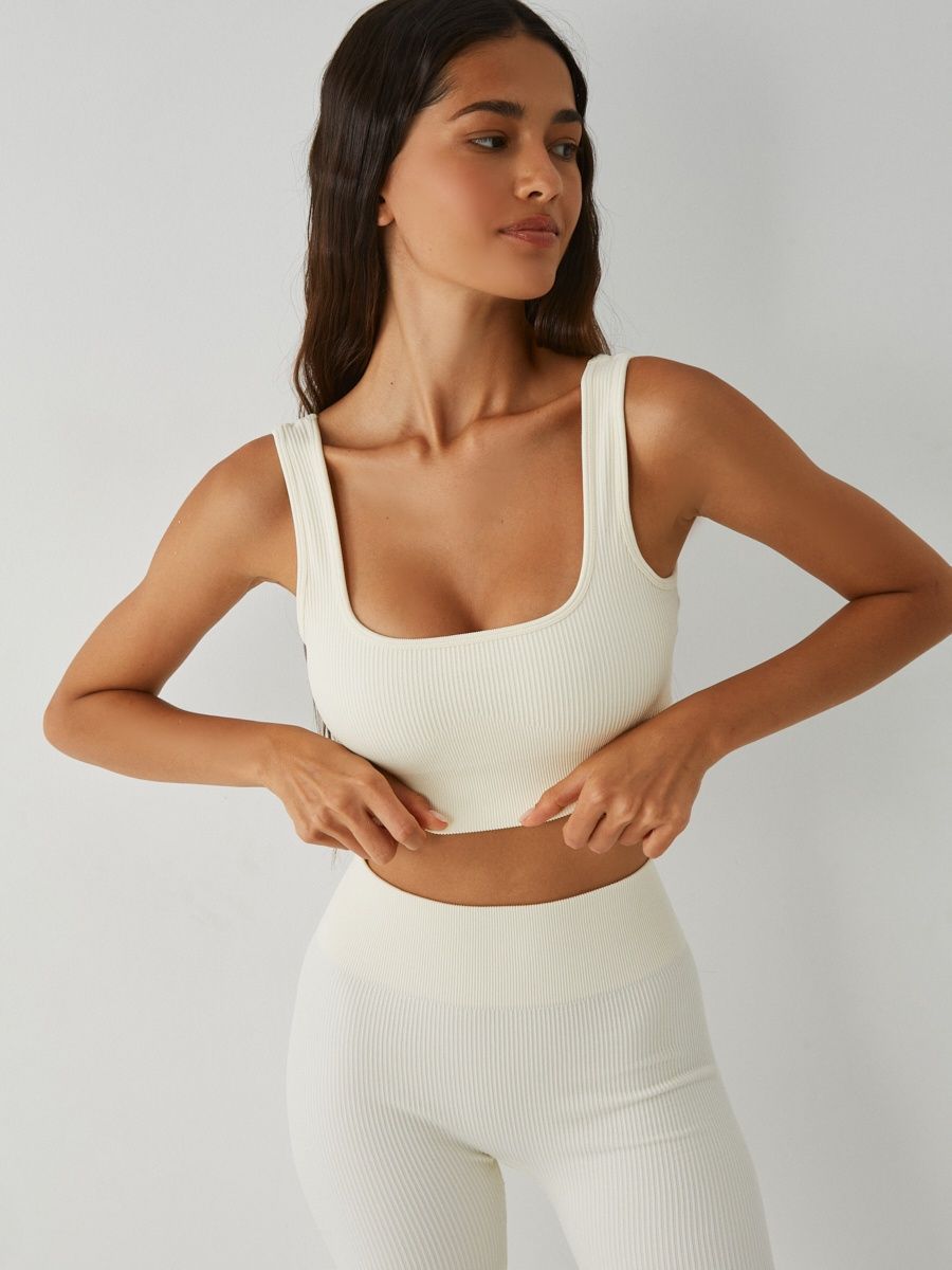 Ensemble Long - FitBasic - Blanc - Vente Finale Marie Louise Paris